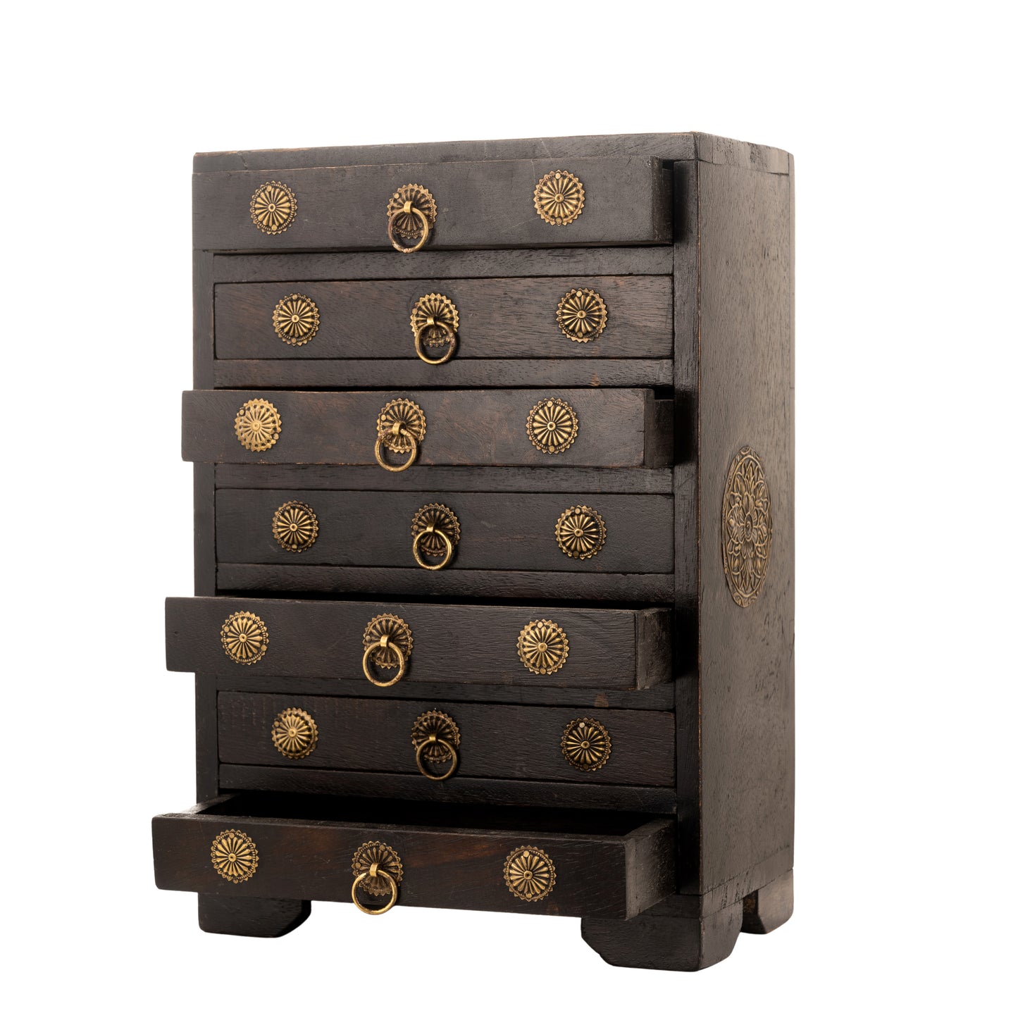 Handcrafted Antique Finish Chest of Drawers